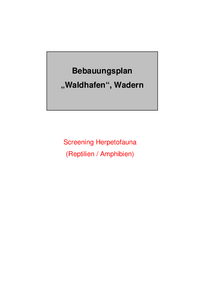 Waldhafen_Screening_Herpetofauna