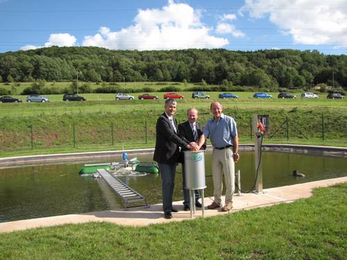 Wolfgang Maring (Ortsvorsteher von Löstertal), Fredi Dewald (Bürgermeister der Stadt Wadern), Dr. Heribert Gisch (Geschäftsführer des Entsorgungsverbandes Saar –EVS-) Wolfgang Maring (Ortsvorsteher von Löstertal), Fredi Dewald (Bürgermeister der Stadt Wadern), Dr. Heribert Gisch (Geschäftsführer des Entsorgungsverbandes Saar –EVS-)